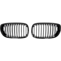 BMW 3-Serie E46 Coupé / Cab 2003-2006 Blanksvart Enkelribbad Sportgrill / Njurar